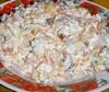 Салат с курицей и чесночными "улитками"