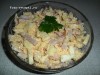 Салат с ветчиной, сыром и яблоками