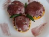 Курочка в апельсиновых корзиночках в вишнёвом соусе
