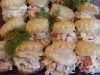 Слойки с крабовыми палочками и сыром