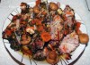 Свиная шейка с овощами, запечёная в рукаве