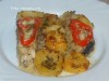 Толстолобик, запеченный с овощами