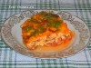 Запеканка с помидорами, перцем и вешенками