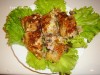 Курица, фаршированная фаршем и грибами