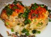 Макаронные гнезда с фаршем в духовке