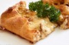 Пирог с грибами, сметаной и сыром