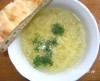 Лапша на курином бульоне.