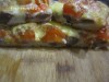 Открытый пирог с куриными желудками