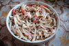 Салат с морепродуктами и грибами