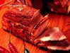 Сало вареное в луковой шелухе