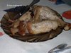 Курица запеченная с яблоками в рукаве