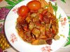Рагу из говядины со сладким перцем и морковью.