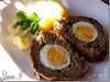 Говяжий  рулет с яйцом.