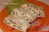 Рулет из лаваша с рыбными консервами