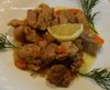 Свинина тушеная с лимонной цедрой