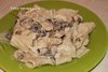 Паста с курицей и шампиньонами