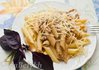 Паста с мясным фаршем и томатно-сливочным соусом