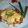 Филе тилапии запеченное с овощами под сыром
