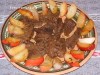 Жареная свиная печень с яблоками