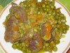 Говядина, тушенная с зеленым горошком