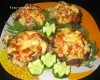 "Гнездышки" из фарша с овощами под сыром