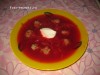 Борщ с фрикадельками и свекольным настоем