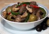 Горячий салат из куриной печени или печени индейки