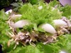 Простой салат с сердцем "Гнездо"
