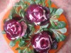 Пикантный салат из свеклы "Розы"