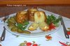 Картофель, фаршированный салом и чесноком, в духовке