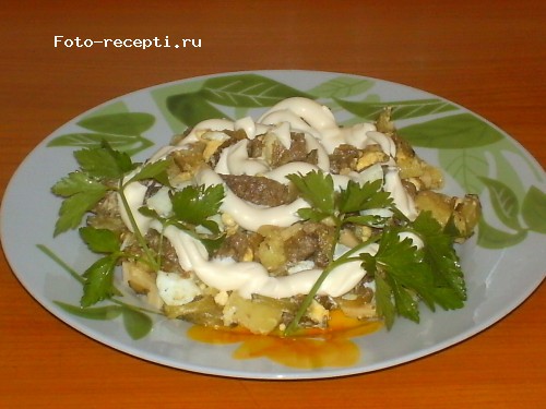 салат из печени картофеля и сыра7.JPG
