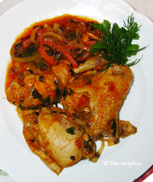 Рецепт приготовления  чахохбили из курицы