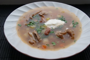 Пошаговый рецепт приготовления супа с фасолью на свиных ребрышках с фотографиями