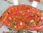 Рецепт приготовления супа с томатным соком, огурцами и гренками