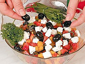 Рецепт приготовления салата «Греческий»