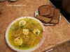 Куриный суп с домашней лапшой и вареным яйцом