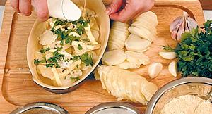 Рецепт приготовления  картофеля, запеченного с сыром