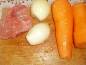 Рецепт хе из свинины с морковью