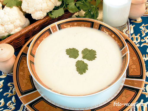 Рецепт приготовления супа-пюре из цветной капусты
