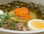 Весенний суп со щавелем и крапивой